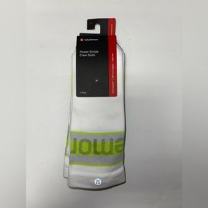 Lululemon Power Stride Crew Sock 2 Pack FOR MEN
